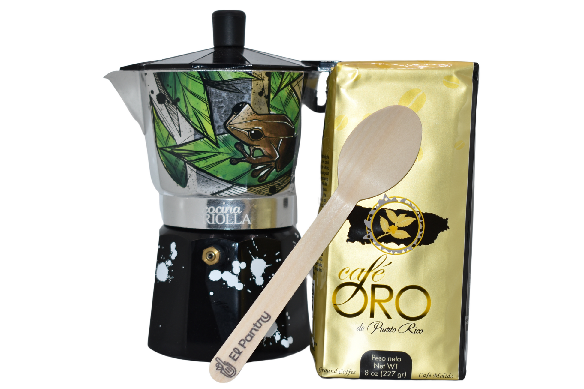  El Pantry Limited Edition Puerto Rican Artists Coffee Maker  Bundle (El Coqui, Cafe Lareno) : Grocery & Gourmet Food